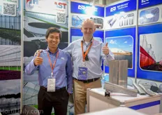 Tom de Smedt of plastic films manufacturer Hyplast together with his Vietnamese partner Nguyen Thi Mai Huong of NhaNguyen.