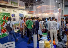 Many interest for the adaptive irrigation units of Sercom at the booth of Agri Solutions Asia.