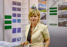 Patrizia Giuliana from Arrigoni horticultural fabrics was exhibiting for the first time and was very pleased with the event so far.
