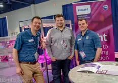 Roel Janssen and Blake Lange of Philips City Farming together with Canadian indoor farmer Brian Bain of Ecobain Gardens.