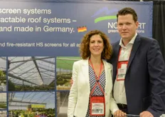 ​ Esther and Niclas Heescher of Novavert promoting their German quality screen systems.