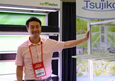 ​ Richard Fu with AgriVolution vertical farming and lighting solutions.