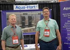 Jeff Agee and Lars Marohn of Lauren Hailey Technologies, promoting Akdel Delasson's Aqua-Hort System.