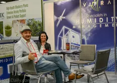 Alexandro Bessone and Ana Lospennato of Pericoli Italy chilling out at the booth of Vifra.