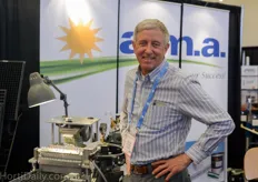 David Steiner of Blackmore at the booth of A.M.A. Plastics.