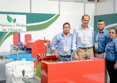 Loris Gallo of Urbinati at the booth of his Mexican distributor Plasticos y Mallas de Villagran.