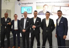Stefano Hiwat, Martin Helmich, Kevin Spoelder and Bert-Jan Nolden of Hoogendoorn and Raymond van den Berg and Jim Smits with Nitea. Have been talking to people about their International Management Software, what is so much more than only about hour registration.