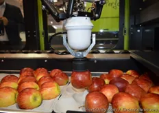 Greefa's SmartPackr2: Step 2: the camera made pictures, sent it to the robot and the robot picked up the apples