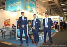 Viscon showed several products at Fruit Logistica. On this picture Ton van Gilst, Arie Kamp and Tim Huijben.