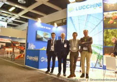 The team of Italian greenhouse manufacturer Lucchini. They recently presented two protected crop cultivation systems: http://www.hortidaily.com/article/40751/Innovative-systems- by-Idromeccanica-Lucchini