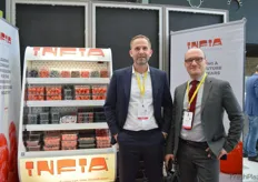 Joop de Vries from Infia/Lin Pac Packaging and Alessandro Mariani at the Infia stand.