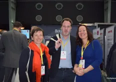 Cathelain Sylvie and Stephane Decourcelle from Fruits Rouges, along with Mila Den Engelsman from Soft Fruits Europe.