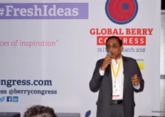 Ambrish Karvat from Yupaa Group speaking at the FreshIdeas stage about the potential in the Indian market.