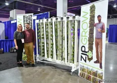 Melani Campeau & Eric Levesque showing the Zipgrow growth system.