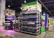 A complete aquaponic system attracted many people to the Aessense booth.