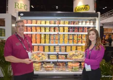Phil Fendyan and Caitlin Merrill with Renaissance Food Group proudly showing RFG's wide selection of fresh- cut produce.