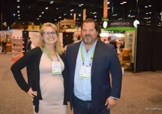 Cat Gipe-Stewart and Paul Newstead with Domex Superfresh Growers attend the show.