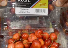 Close-up of Orondo Ruby cherries
