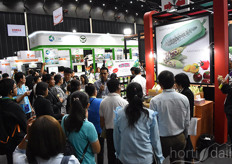 No quiet moment for the breeders at all! Shown is the East West Seed booth