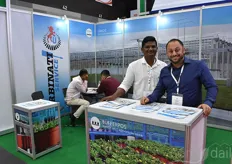 Alessandro Mazzacano from Urbinati has talked non-stop for three days. In the photo with Shivaprasad, a friend from the tissue culture industry.
