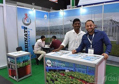 Alessandro Mazzacano from Urbinati has talked non-stop for three days. In the photo with Shivaprasad, a friend from the tissue culture industry.