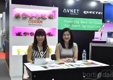 Avnet showcased their Smart Agricultural solutions, including products Osram, STM and Quectel. In the photo Carrie Chen.