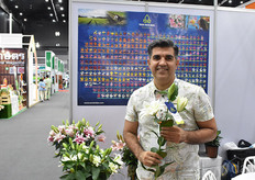 Showing Roselily Leona, his favourite Van den Bos variety