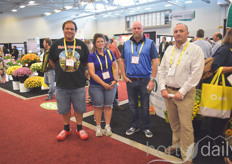 Mario Van Logten, Tina Beck & Kris Gibson with Intergrow Greenhouses visiting Andrew Eye with Plant Products. The company is currently finishing their expansion product. More important: look how nicely the shoes - even Mario's famous clogs - match the carpet!