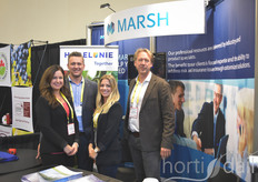 Olaf van Marrewijk, Mike Timmer, Jillian Donsberger & Stephanie Linden. The Marsh / Hagelunie team offers insurance options to growers.