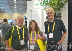 Ian Adamson & Deborah Castle with Greenbelt Microgreens visiting Sylvain Helie with Jiffy Products