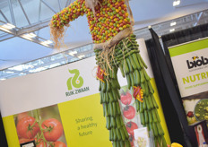 Which one of them was the model for this veggie creation?