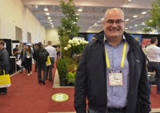 Rob van Leeuwen with F&H Crone. The bus tour on Tuesday stopped at Singh Greenhouses, who've recently purchased a brand new F&H Crone boiler to cover for their newest expansion.