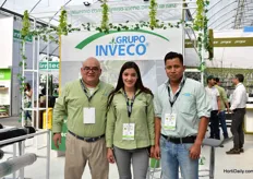 Sergio Rivera, Inti Rodriguez and Felippe Xanxni of Grupo Inveco, a Mexican distributor of several greenhouse products.