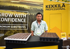 Kekkila is one of thei products Grupo Inveco supplies in Mexico. On the picture Felippe Xanxni.