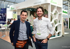 Dimitrios Doukas of Plastika Kritis, who was visiting the show, and Boy de Nijs of Ridder.