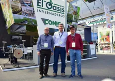 Jordi Gus and Miquel Ribera of Conic, that produces greenhouse machines together with Ignacio Calderon of El Oasis Invernaderos, who produces seedlings and the distributor of the Conic machines in Mexico.