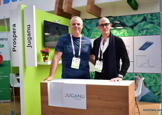 Ofer Finkelstein and Iñaki Vergana of Juganu, at the Israeli pavillion.