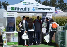 Busy at the booth of Rivulis and Eurodrip.