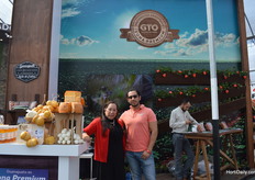 Mother and son with their beautifull products.