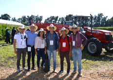 Happy visitors on a sunny day.