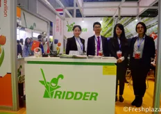 (left to right) Ke Cai, Yameng Fei, Adler Jiang and Zhoucen Feng from Ridder, they deliver technical solutions for the horticulture, intensive livestock and crop storage sectors.