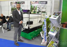 Ali Yalcin with Seomak Technology. Their greenhouse carts are send out globally.