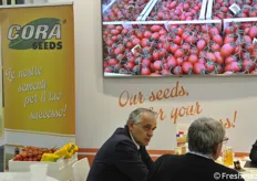 Maurizio Bacchi at the Cora Seeds' stand.