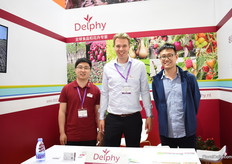 Eric Bai and Gerjo Engbers of Delphy with a visitor.