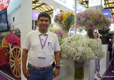 Alejandro Guevara of Nina Flowers. This Ecuadorian grower grows gypsophilas and they are supplying the Chinese market for about three years now.
