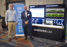Krzysztof Sosniak & Vince Feorenzo with Samsung LED, explaining how their components benefit various LED suppliers. 