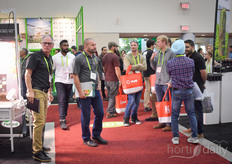 Busy moments at the exhibition, especially when the educational sessions had a break.