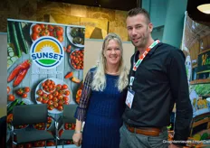 Jessica Mulder of Sunset of Holland, the collaboration between Sunset and Soho Produce launched this year. On the picture with Johan Knoll of TNI Holland
