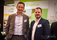 Robert van der Lans with Horti XS is visited by Igor Kubakhov with Greenhouse Systems.
