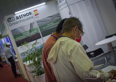 The stand of Asthor Greenhouses. 